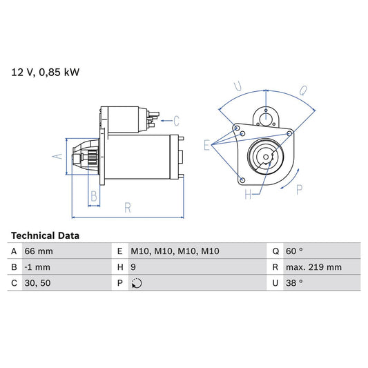 BOSCH 0986010310 Starter