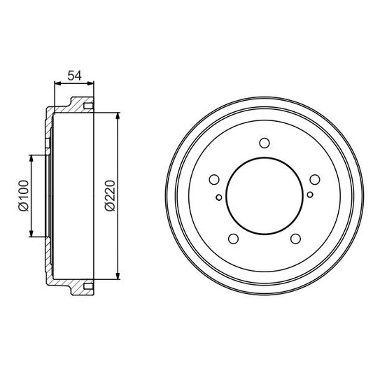 BOSCH 0986477236 Brake Drum