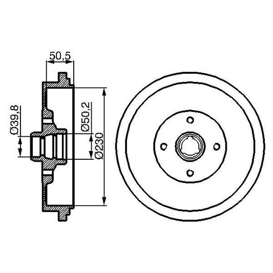 BOSCH 0986477042 Brake Drum