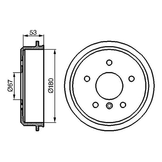 BOSCH 0986477096 Brake Drum