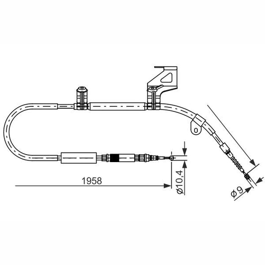 FEBI BILSTEIN FE01759 Parking Brake Cable Pull