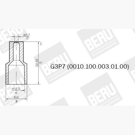 BERU BY DRIV G3P7 Distributor Plug Protective Cap