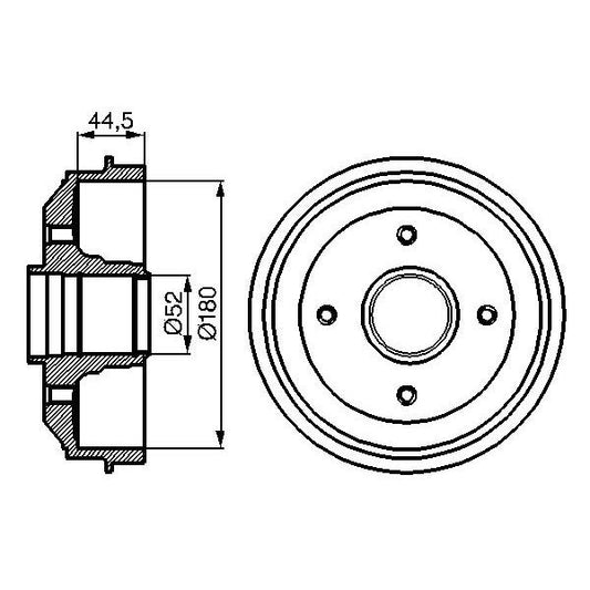 BOSCH 0986477070 Brake Drum