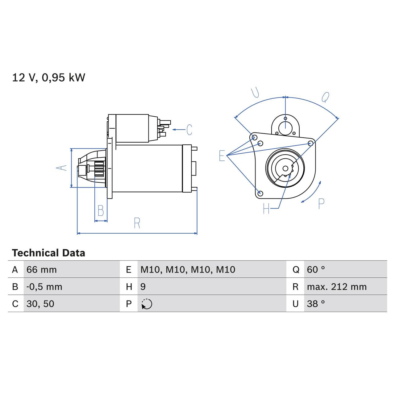 BOSCH 0986015010 Starter