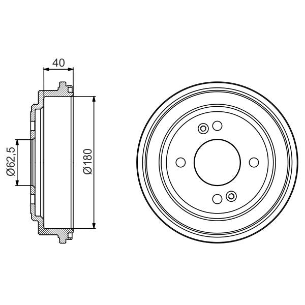 BOSCH 0986477216 Brake Drum
