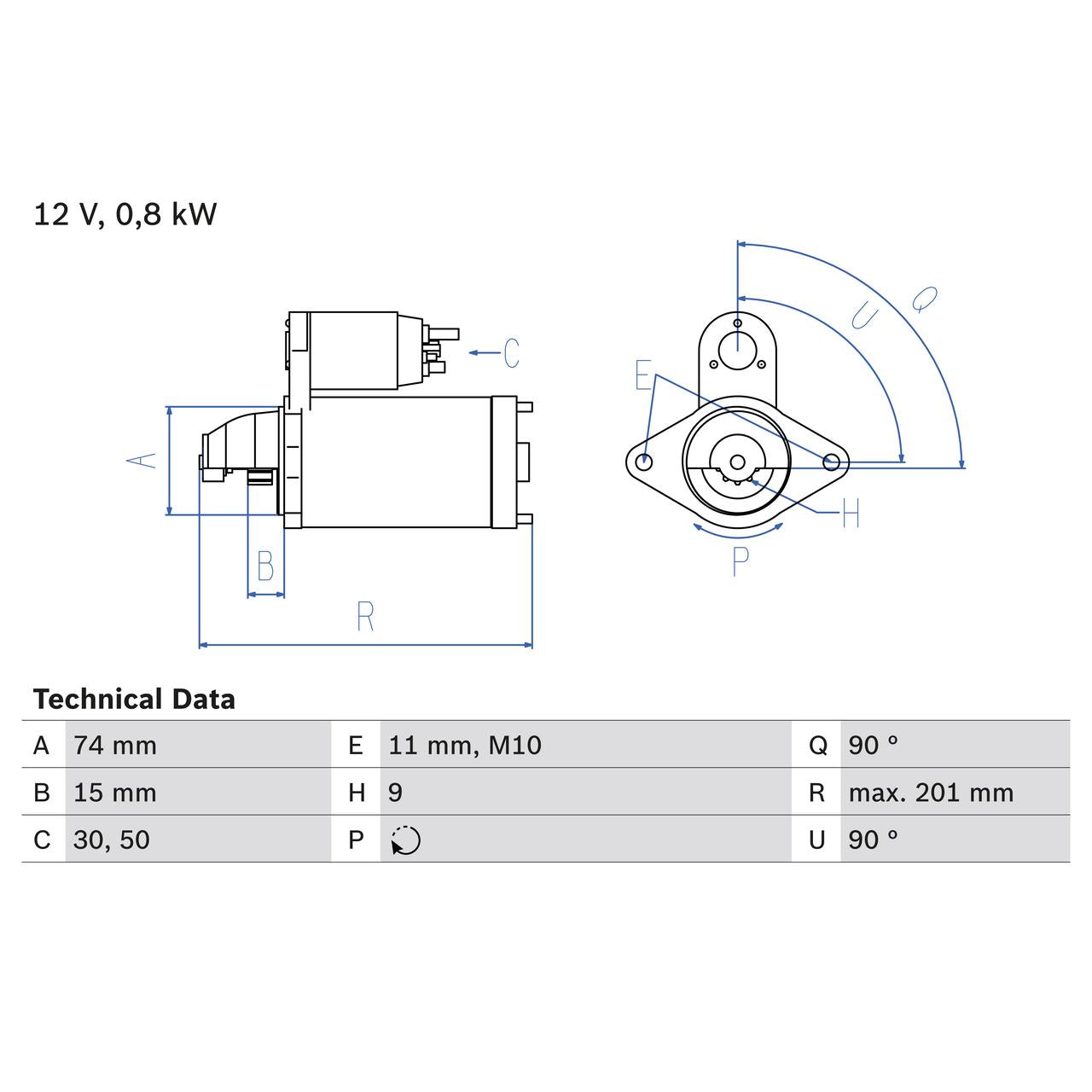 BOSCH 0986020551 Starter