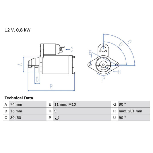 BOSCH 0986020551 Starter