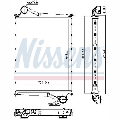 NISSENS NIS961261 Charge Air Cooler