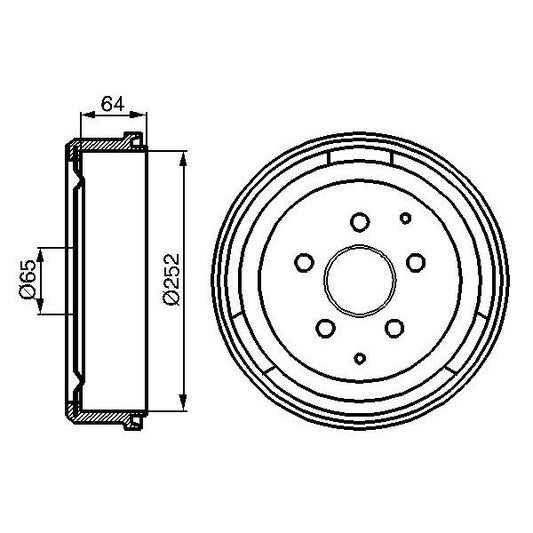 BOSCH 0986477033 Brake Drum