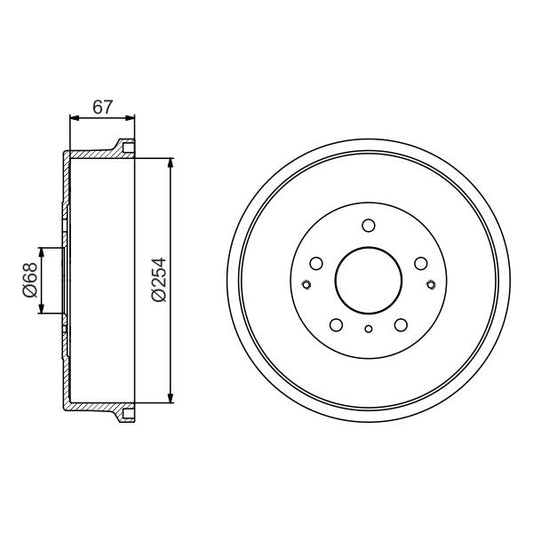 BOSCH 0986477162 Brake Drum