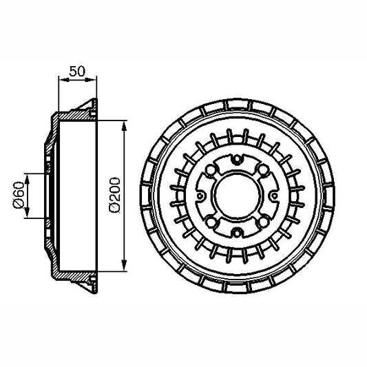 BOSCH 0986477146 Brake Drum