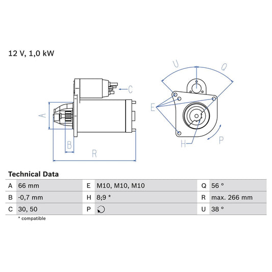 BOSCH 0986022830 Starter