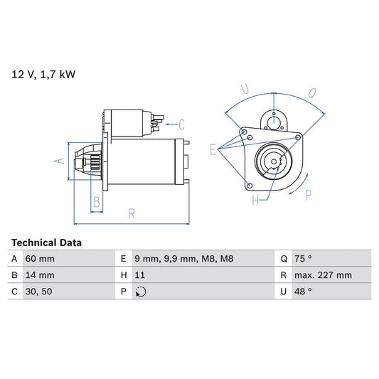 BOSCH 0986023050 Starter