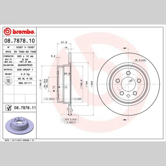 KIA 58161-1H-000 Disc Brake Caliper Repair Kit