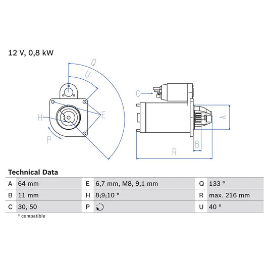 BOSCH 0986021590 Starter