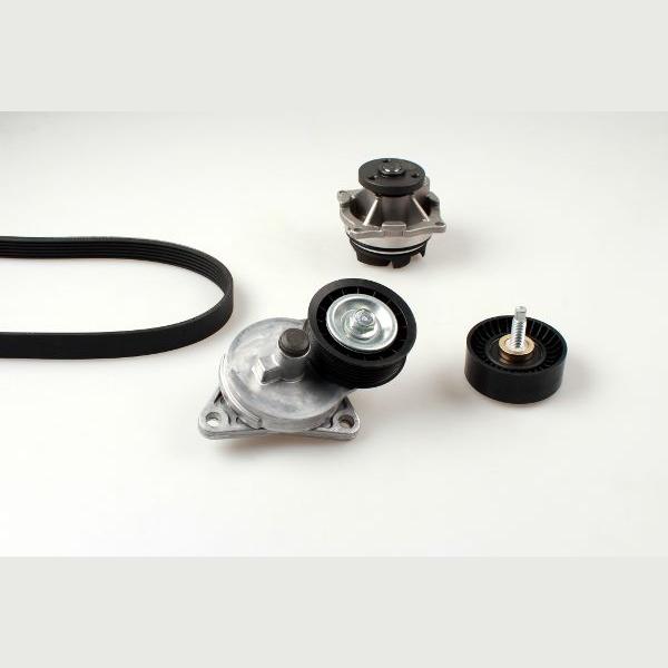 HEPU PK02360 Water Pump + V-Ribbed Belt Kit