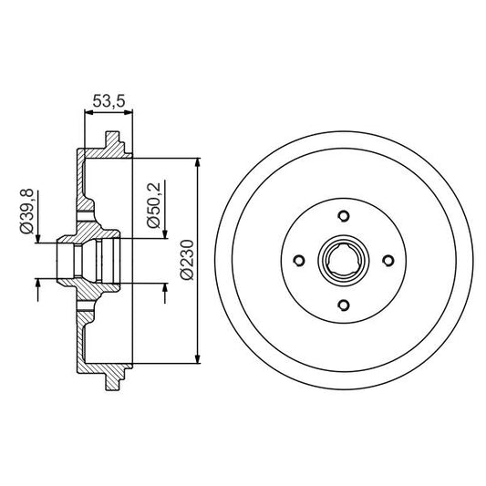 BOSCH 0986477257 Brake Drum