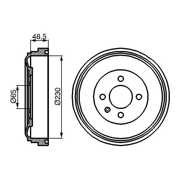 BOSCH 0986477036 Brake Drum
