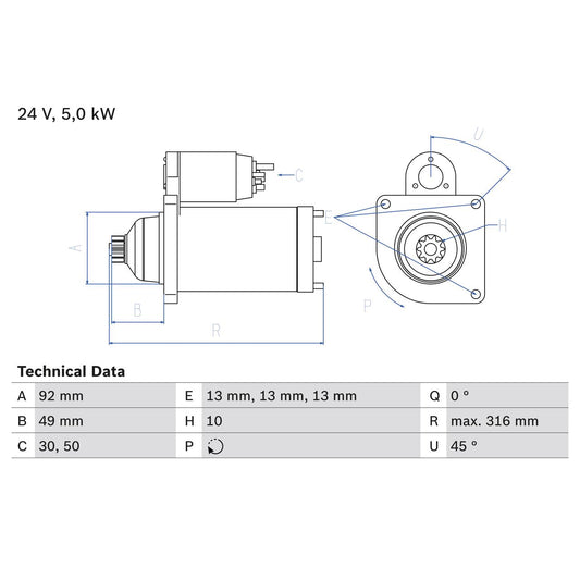 BOSCH 0986023430 Starter