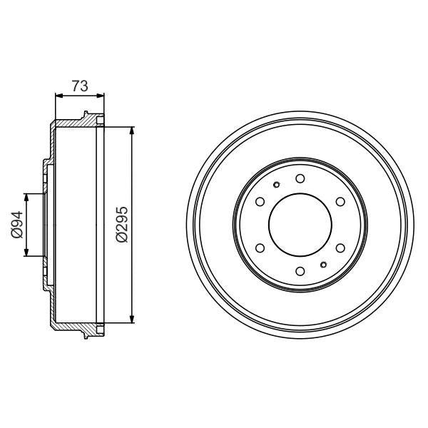 BOSCH 0986477232 Brake Drum
