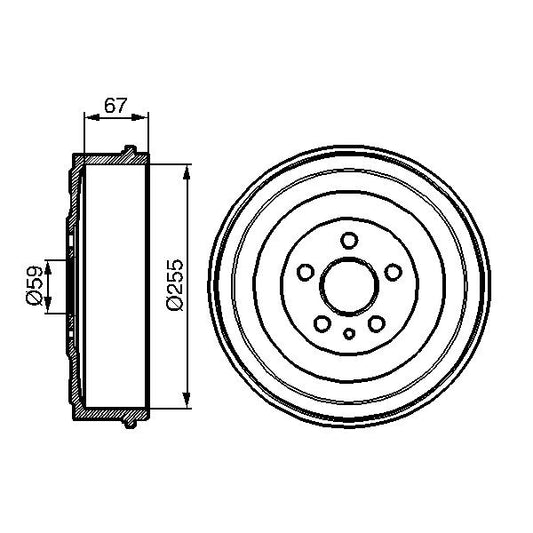 BOSCH 0986477144 Brake Drum