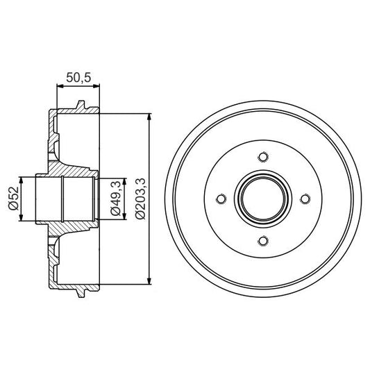 BOSCH 0986477214 Brake Drum