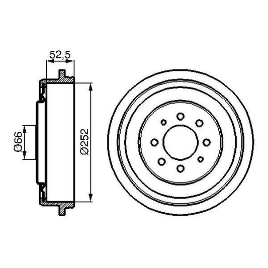 BOSCH 0986477067 Brake Drum