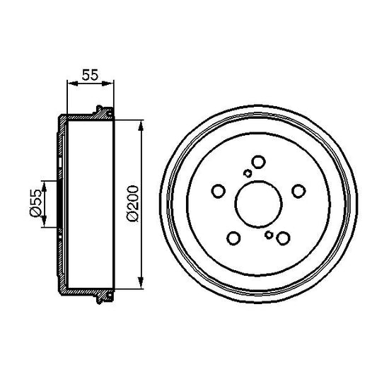 BOSCH 0986477139 Brake Drum
