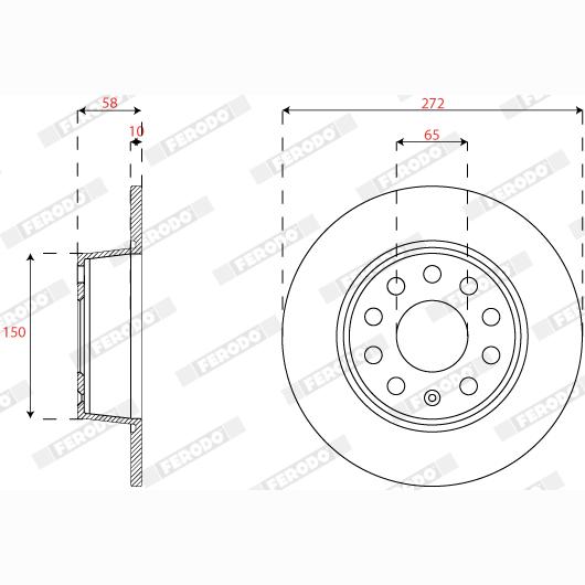 FERODO DDF2825C Brake Disc .