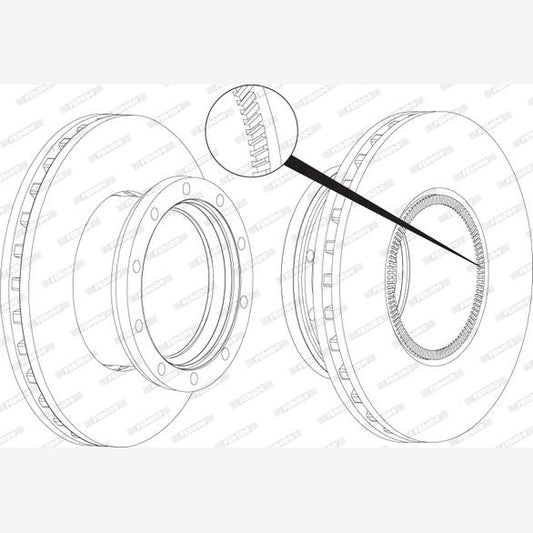 FERODO FCR250A Brake Disc