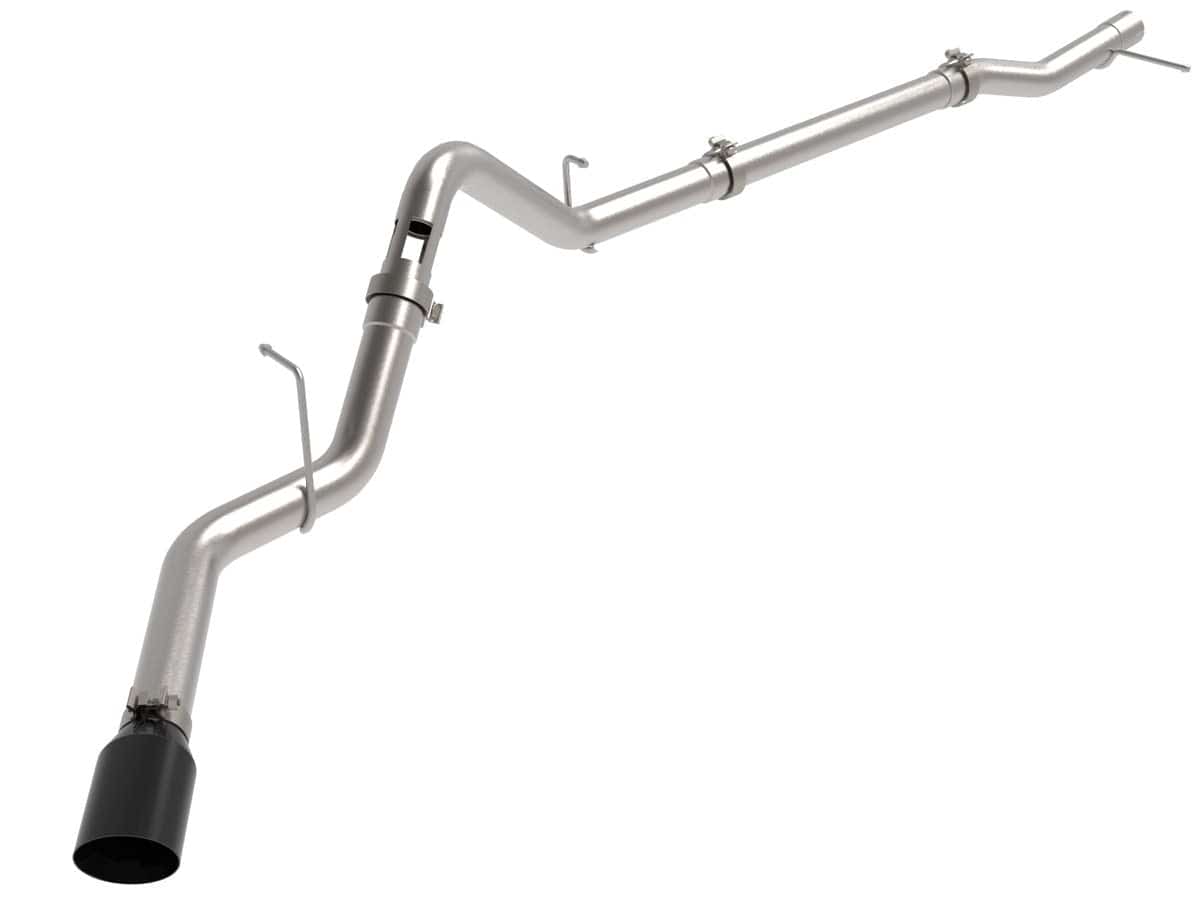 Large Bore-HD 3 IN 409 Stainless Steel DPF-Back Exhaust System w/Black Tip | ML Performance Car Parts