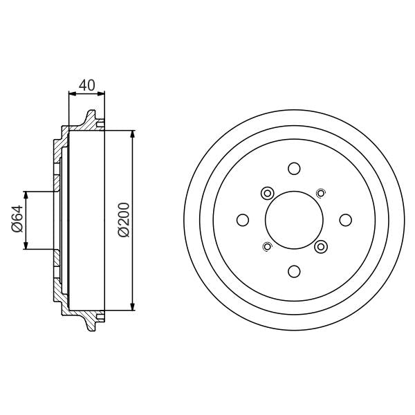 BOSCH 0986477188 Brake Drum