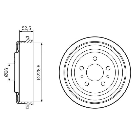BOSCH 0986477248 Brake Drum