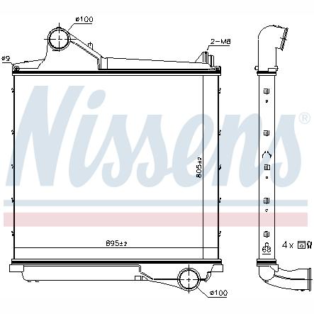 NISSENS NIS961555 Charge Air Cooler