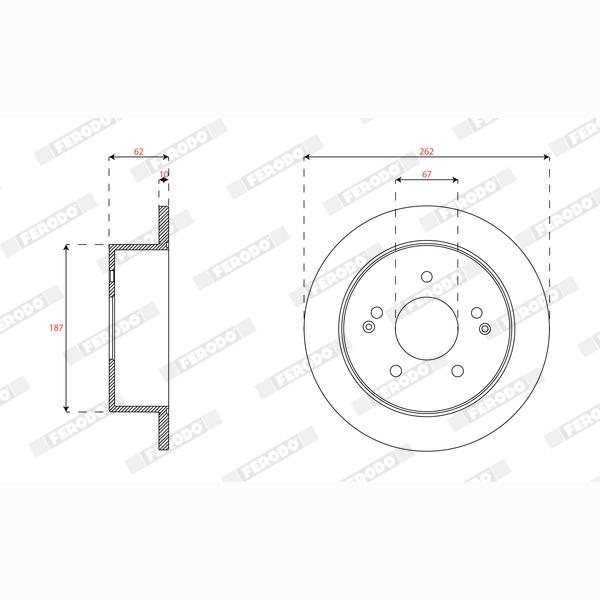 FERODO DDF1993C Brake Disc .