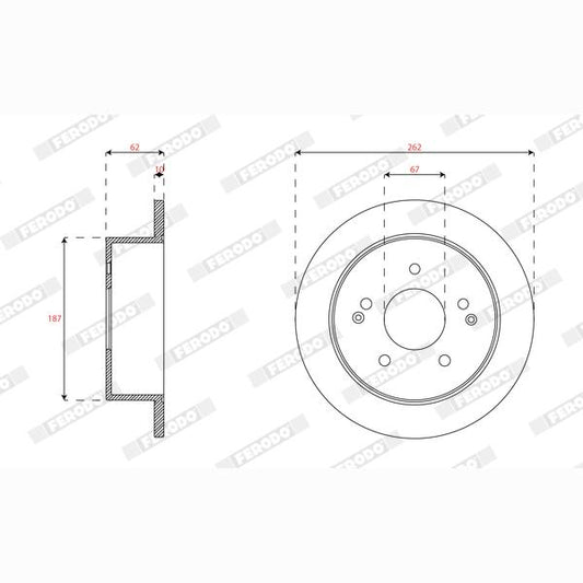 FERODO DDF1993C Brake Disc .