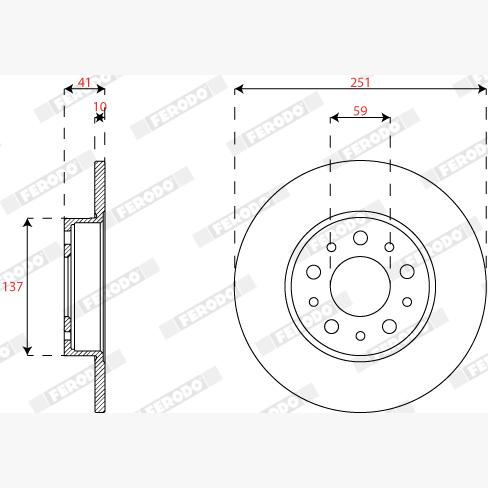 FERODO DDF2777C Brake Disc .