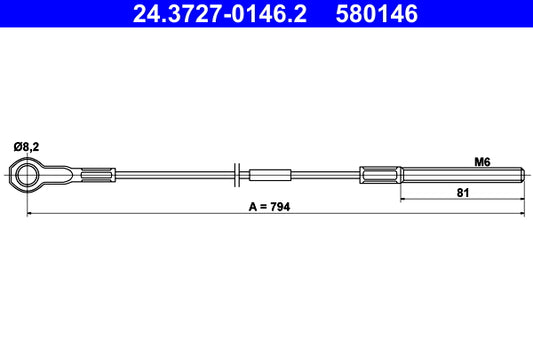 BOSCH 1987477695 Parking Brake Cable Pull