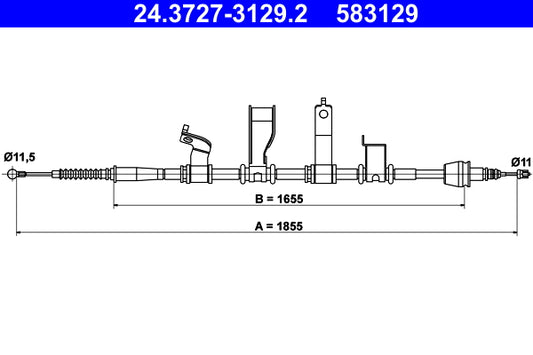 BOSCH 1987477883 Parking Brake Cable Pull