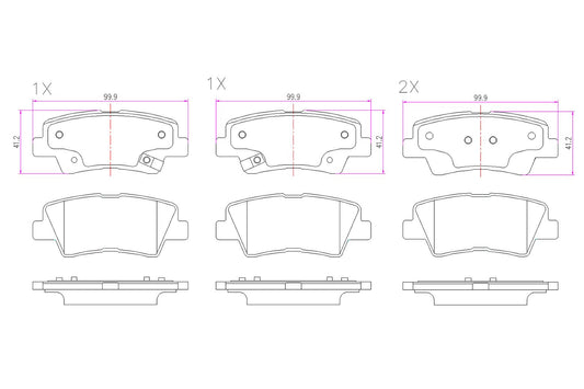 BOGAP Y8210149 Brake Pad Set, Disc Brake | ML Performance Car Parts