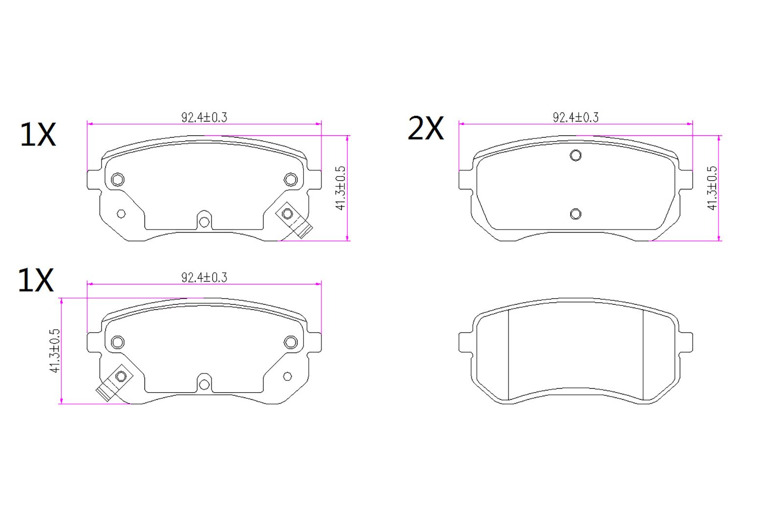 BOGAP Y8210123 Brake Pad Set, Disc Brake | ML Performance Car Parts