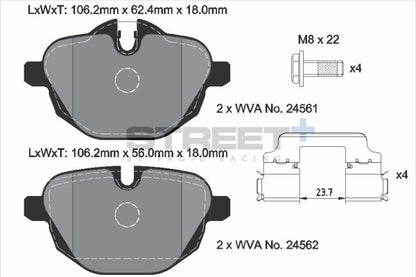 PAGID Racing T8079SP2001 STREET+ Brake Pads