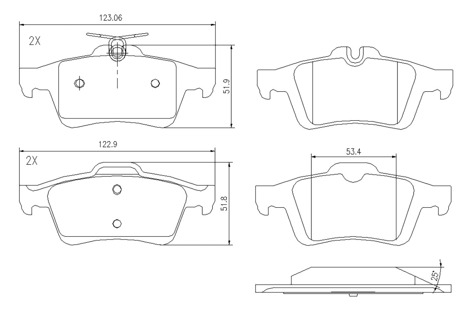 BOGAP F8210135 Brake Pad Set, Disc Brake | ML Performance Car Parts