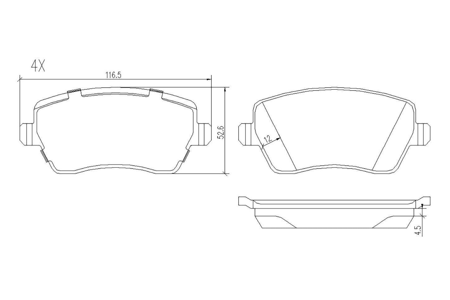 BOGAP N8210100 Brake Pad Set, Disc Brake | ML Performance Car Parts