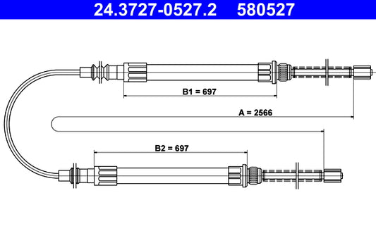 BOSCH 1987482142 Parking Brake Cable Pull
