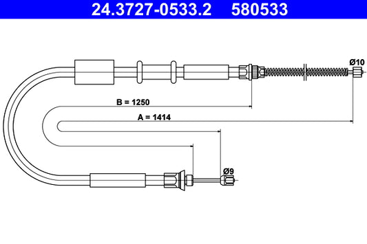 BOSCH 1987477383 Parking Brake Cable Pull