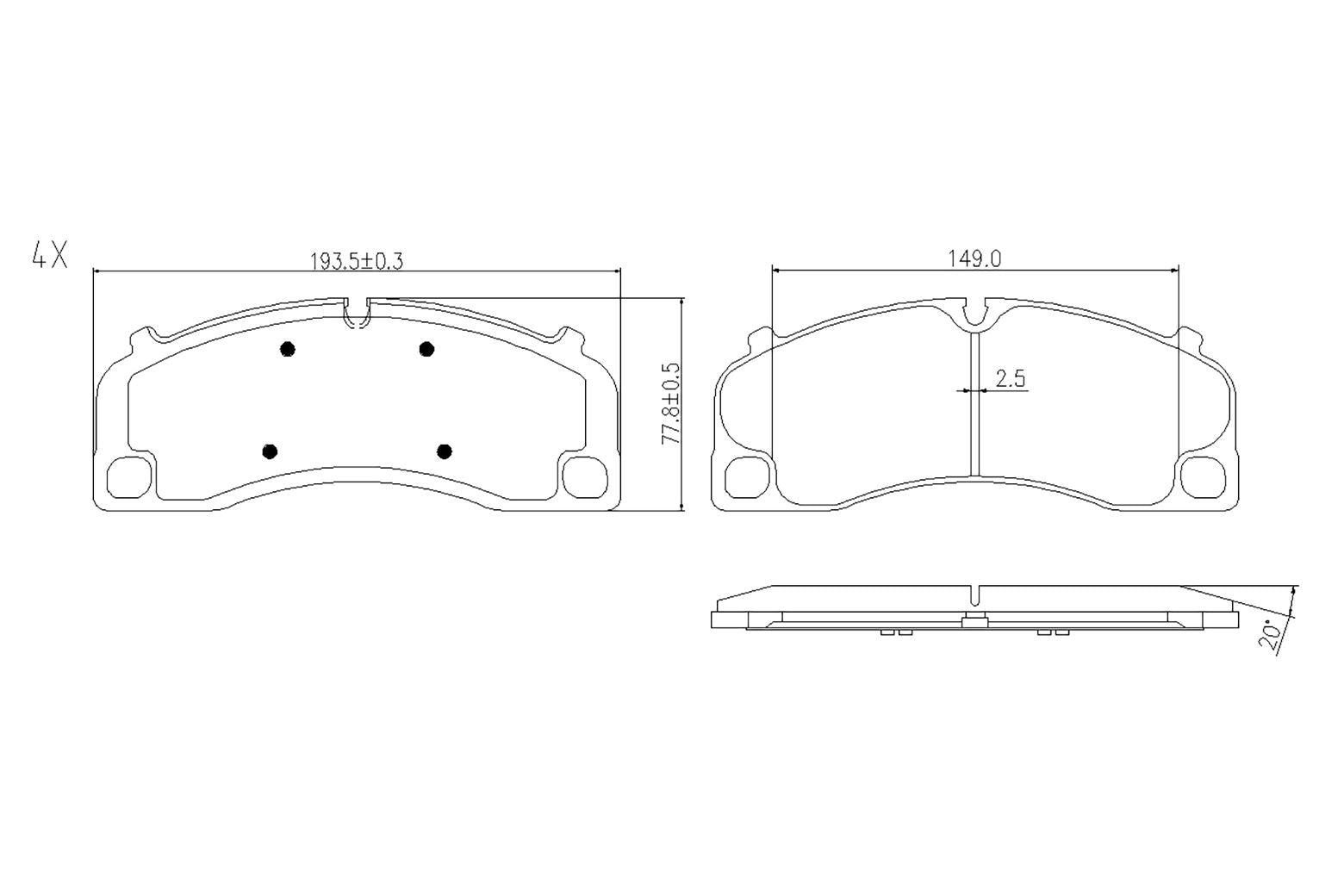 BOGAP A8210245 Brake Pad Set, Disc Brake | ML Performance Car Parts