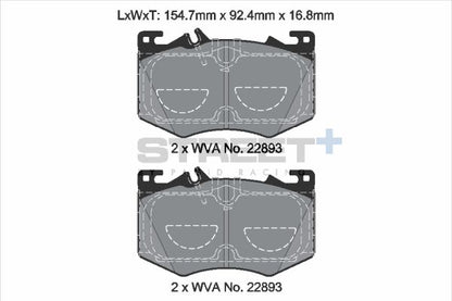 PAGID Racing T8211SP2001 STREET+ Brake Pads