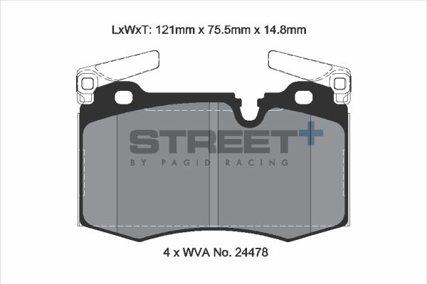 PAGID Racing T8188SP2001 STREET+ Brake Pads
