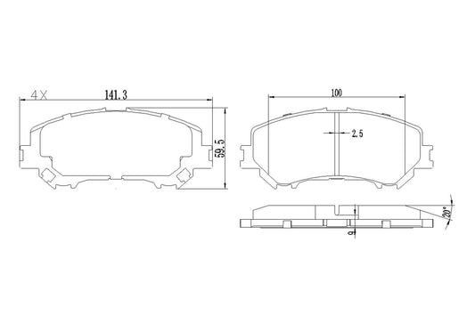 BOGAP R8210126 Brake Pad Set, Disc Brake | ML Performance Car Parts